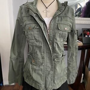 Y2k grunge military jacket